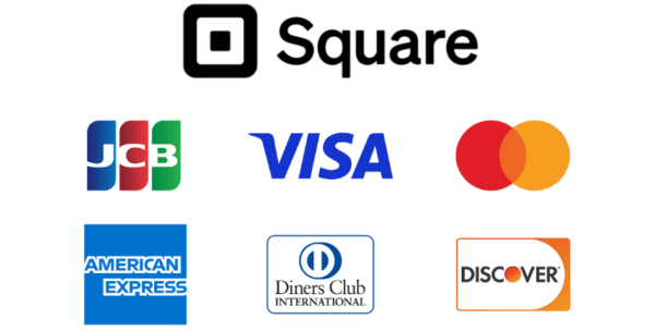 Square,JCB,VISA,mastercard,AmericanExpress,DinersClub,DISCOVER